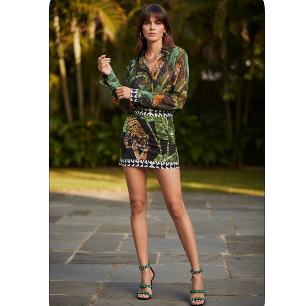 HARD TO FIND BOTH! Retrofête Bennett skirt and Joanna shirt size M/L  With Tags